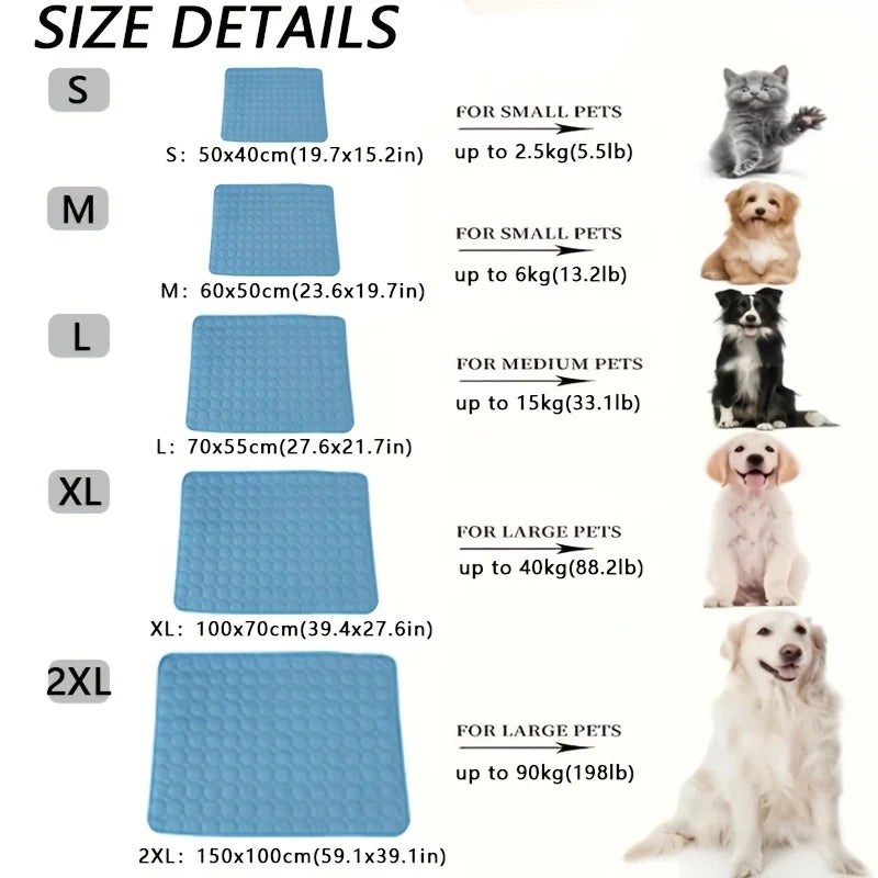 Dog Cooling Mat – Self-Cooling Summer Pad for Small & Large Dogs
