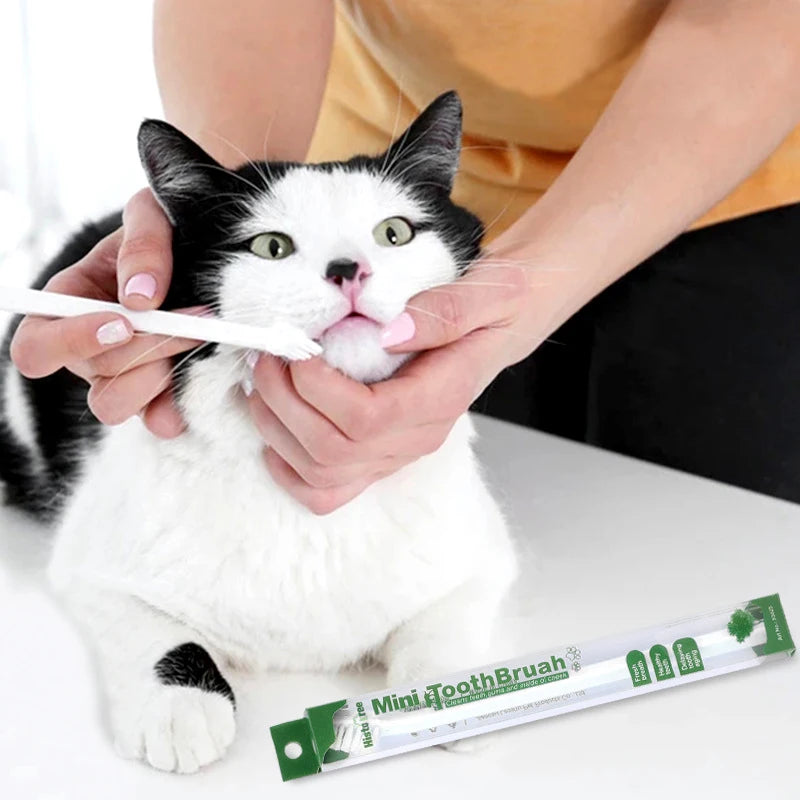 Dog Toothbrush Micro Head 360° Teeth Cleaning Tool for Small Dogs & Cats