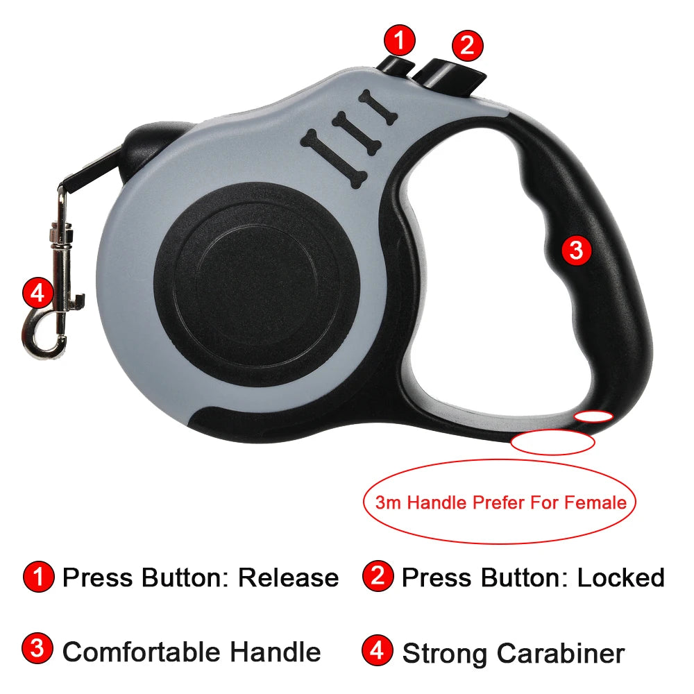 Retractable Dog Leash Automatic Anti-Tangle Walking Strap