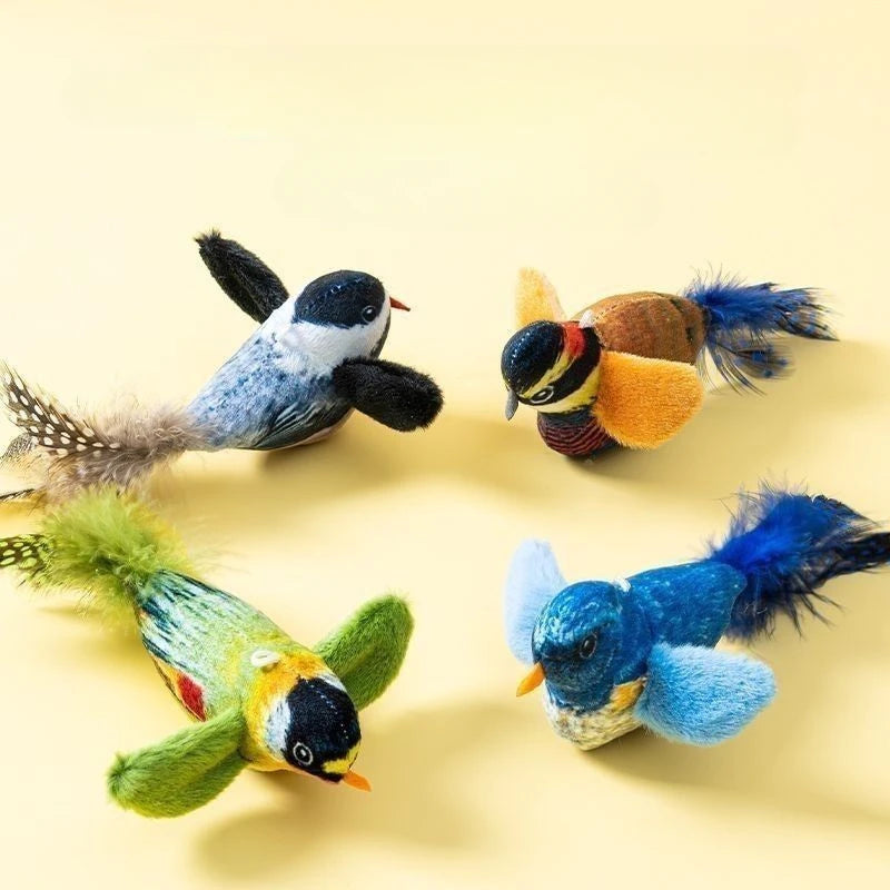Interactive Bird Cat Toy – Teaser with Catnip