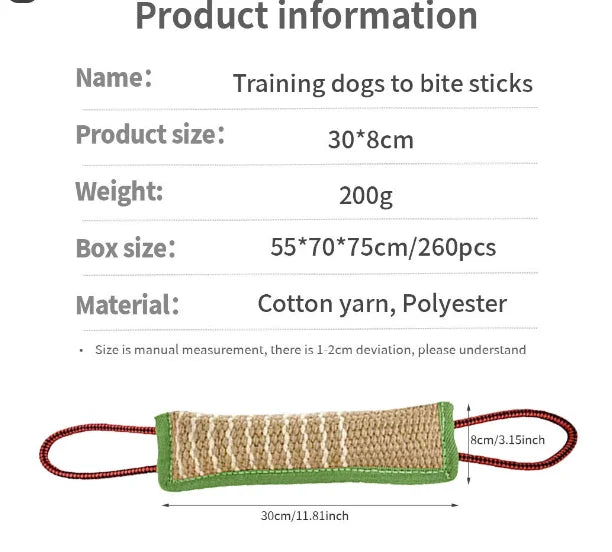 Dog Tug Toy – Jute Chew & Training Toy with Handles
