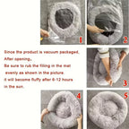 Plush Pet Bed – Warm Round Washable Bed for Cats & Small Dogs