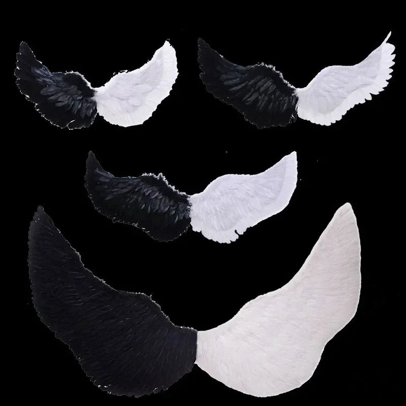 1pcs Child Adult Angel Feather Wing Show Fairy Costume Cosplay Props Party Wedding Birthday Gift Halloween Decoration Christmas