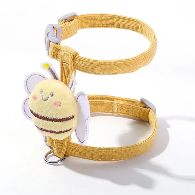 Cat Harness and Leash Set – Adjustable Bee Vest for Walking