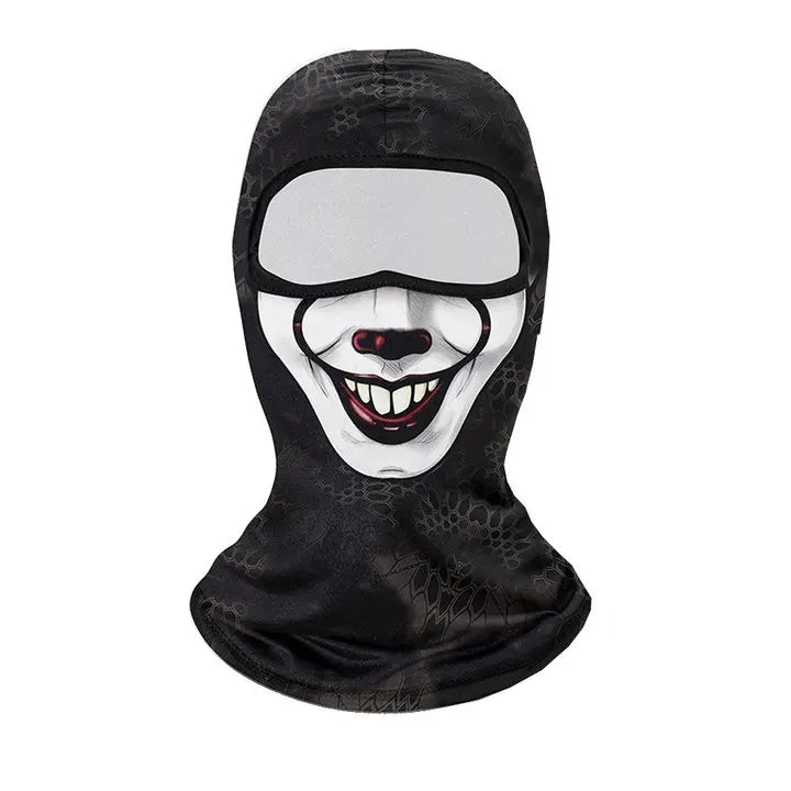 1pc Balaclava Face Mask Clown Ghost Skull Mask, Breathable Windproof, UV Sun Dust Protective Full Face Cover For Summer Sprin