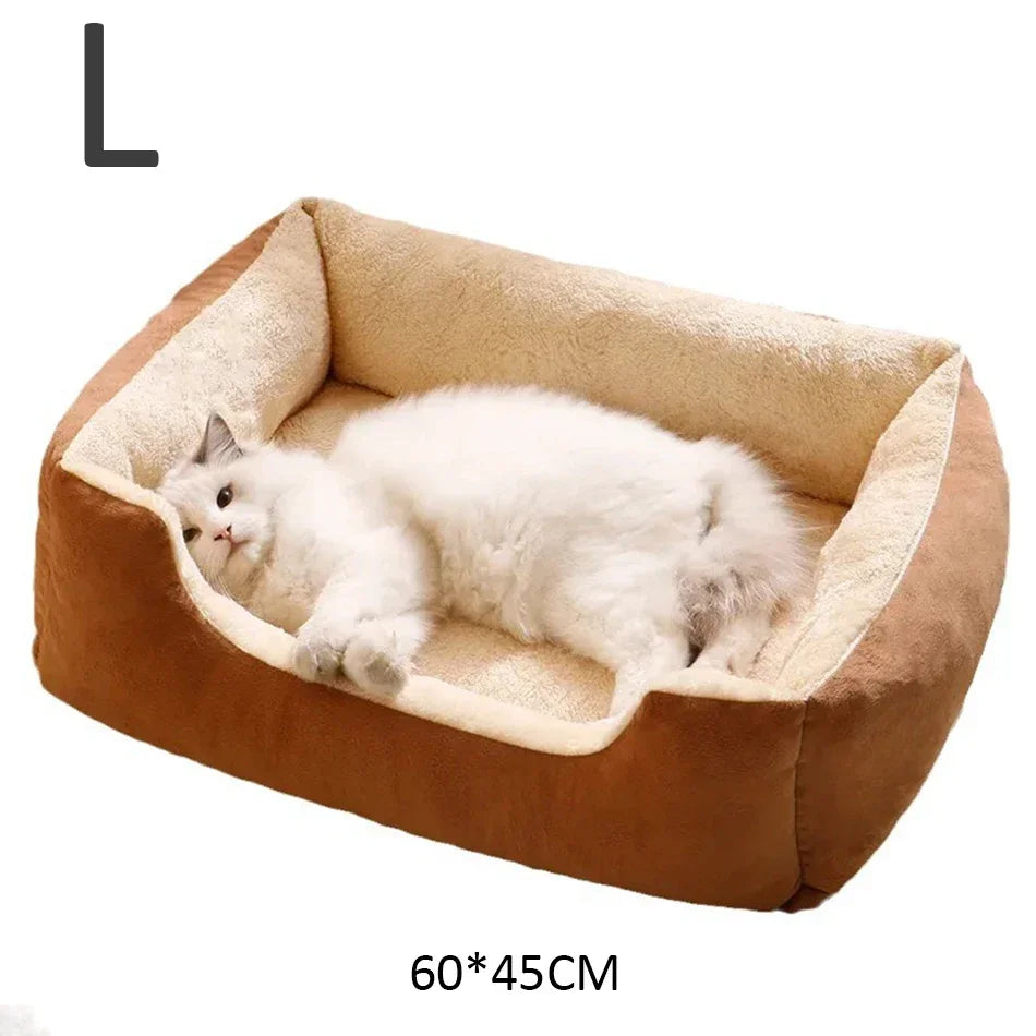 Cat Bed, Soft Plush Kitten Sleeping Cushion for Home