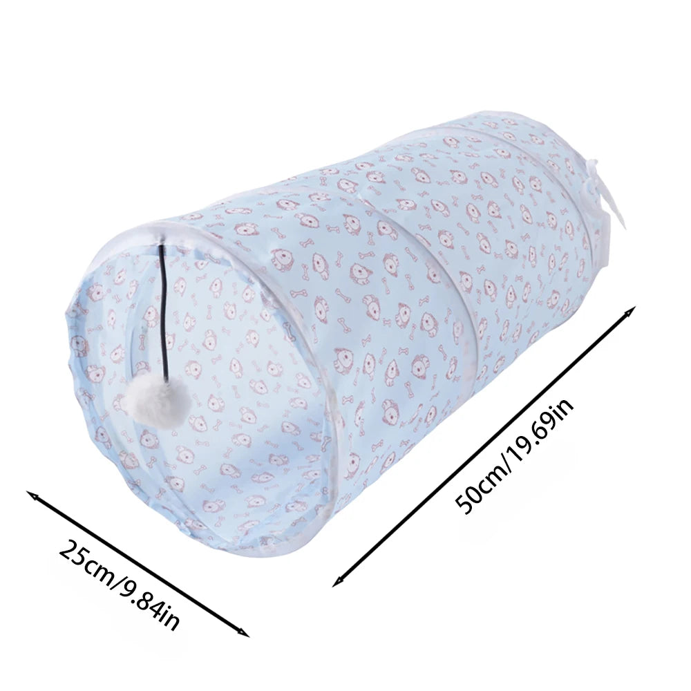 Cat Tunnel Foldable Cloth Interactive Play Toy for Kittens