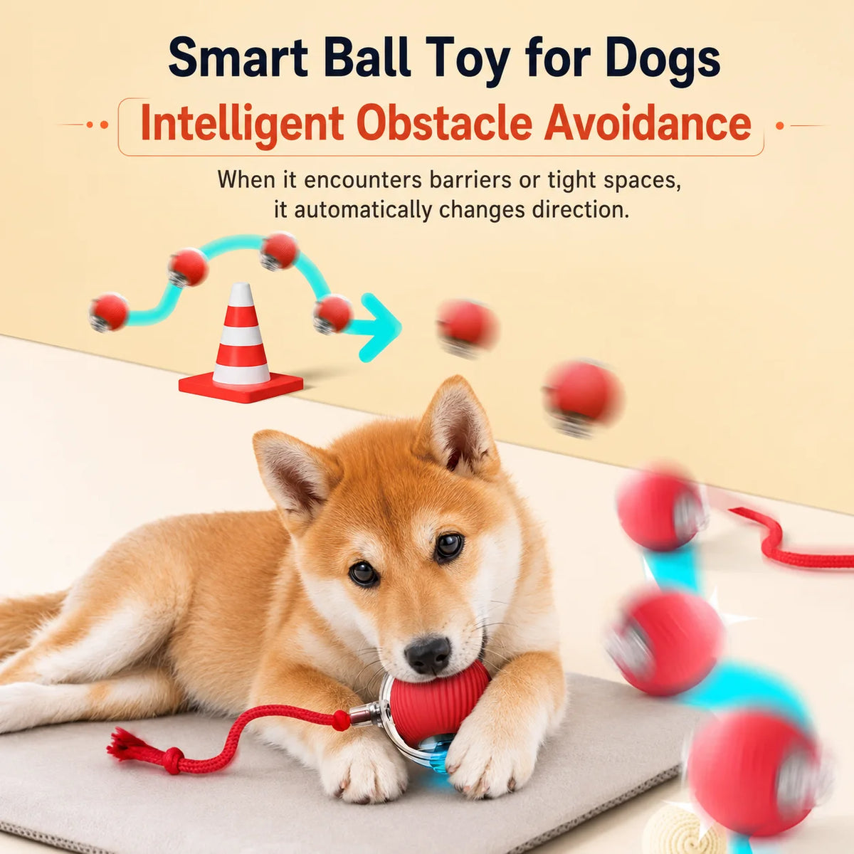 Automatic Dog Ball – Rechargeable Interactive Rolling Toy