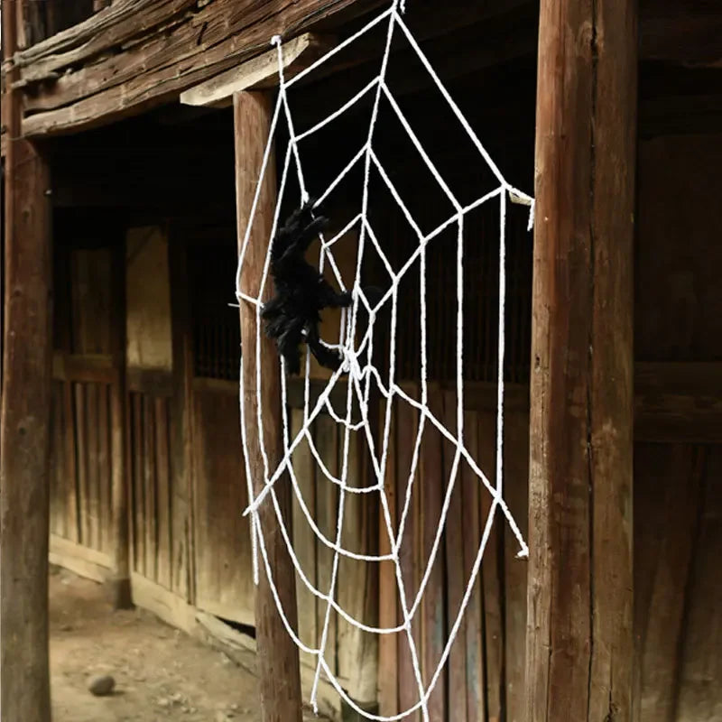75/150/200cm Halloween Plush Simulation Spider Colorful Black Ghost House Bar Scary Big Spider Outdoor Decor Props Spider Web