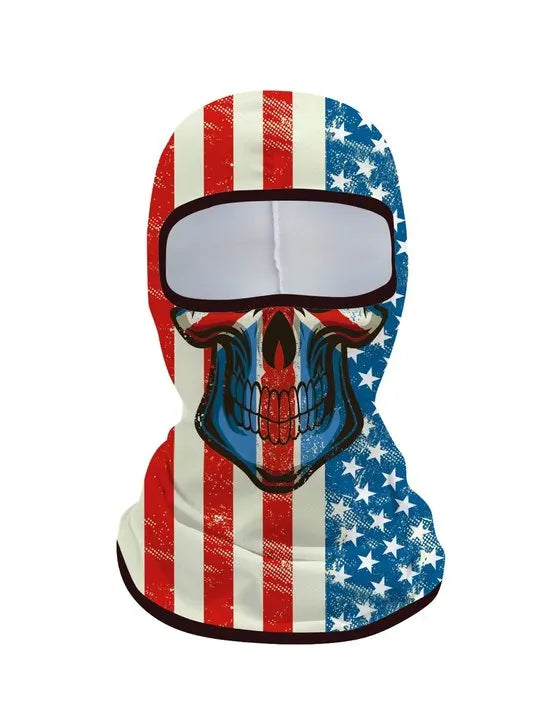 1pc Balaclava Face Mask Clown Ghost Skull Mask, Breathable Windproof, UV Sun Dust Protective Full Face Cover For Summer Sprin