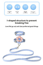 Cat Harness and Leash Set Adjustable Breathable Kitten Harness