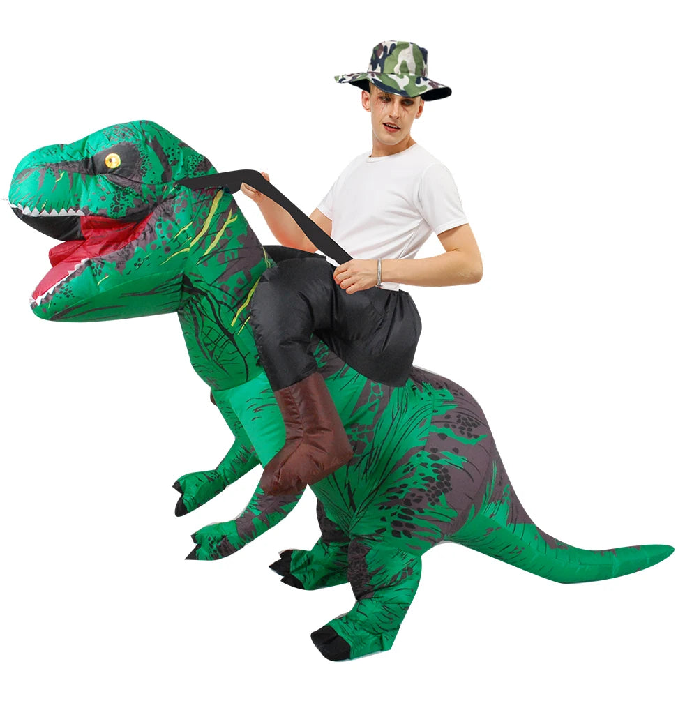 Cosplay T-REX Dinosaur Inflatable Costume Party Costumes Fancy Mascot Anime Halloween Costume For Adult Kids Dino Cartoon