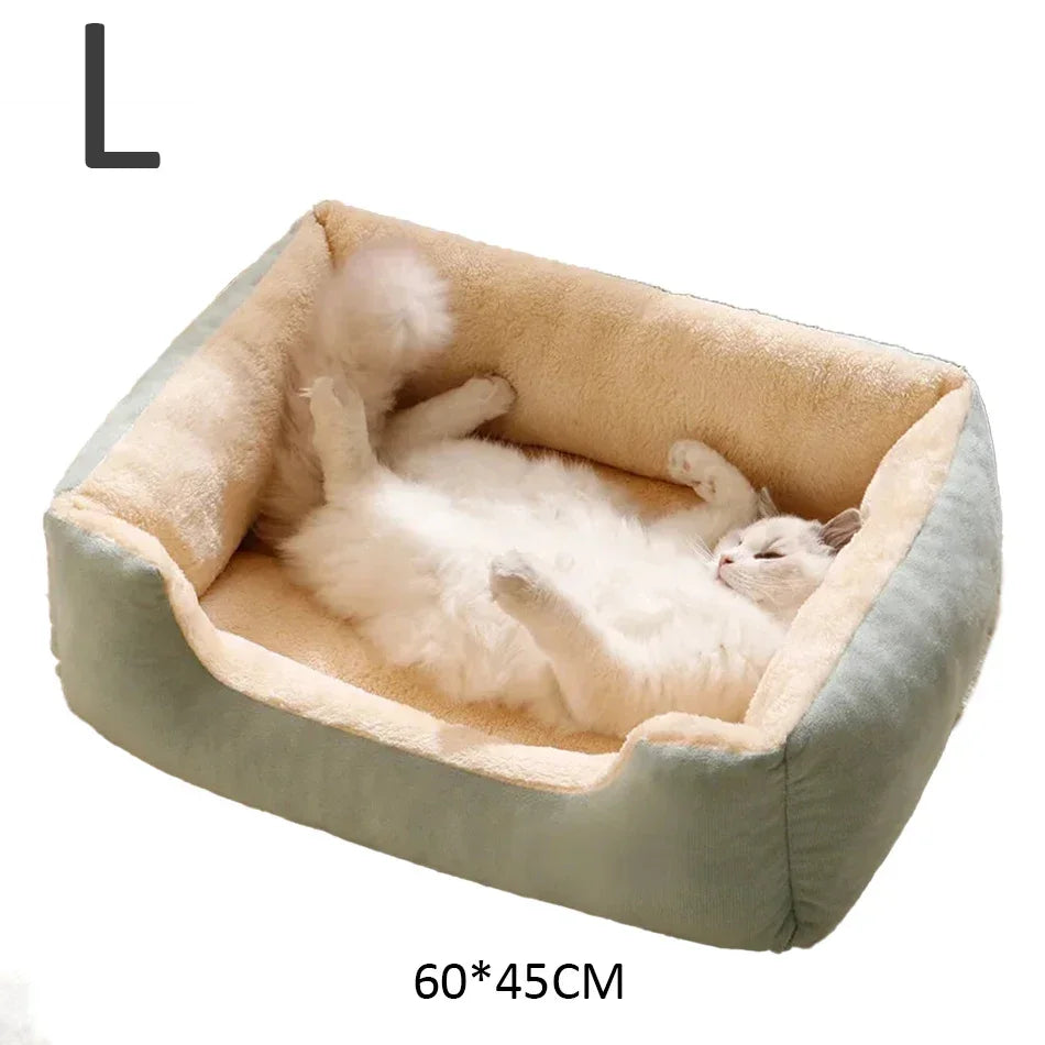 Cat Bed, Soft Plush Kitten Sleeping Cushion for Home