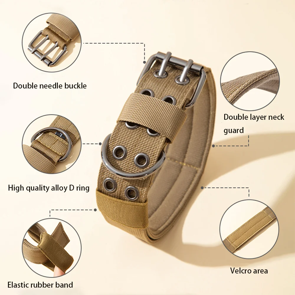 Adjustable Dog Collar – Nylon Working Collar with Metal D-Ring