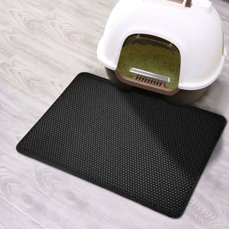 Cat Litter Mat – Double Layer Waterproof Litter Box Mat
