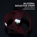Reflective Cat Harness with Leash – Plaid Breathable Walking Kit