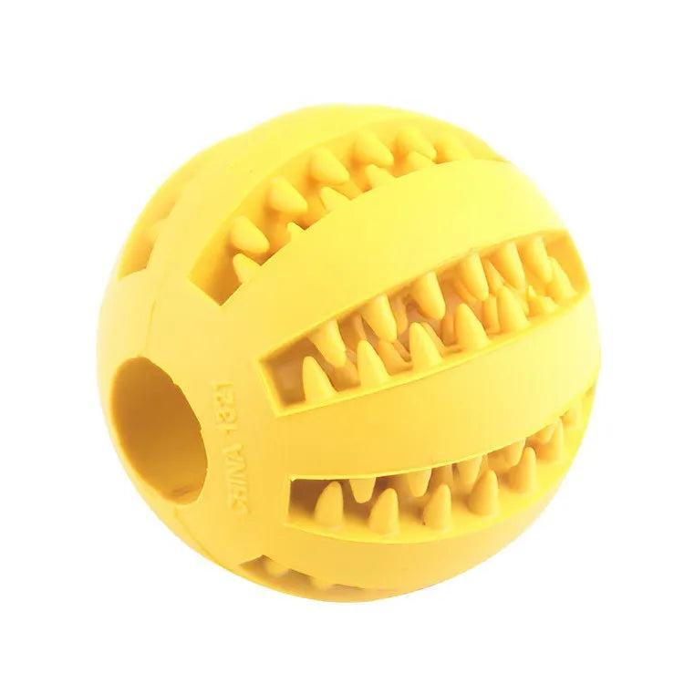 Dog Chew Toy Ball – Rubber Treat Feeder & Interactive Toy