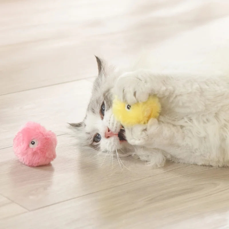 Interactive Cat Toy – Electric Squeaky Ball with Catnip