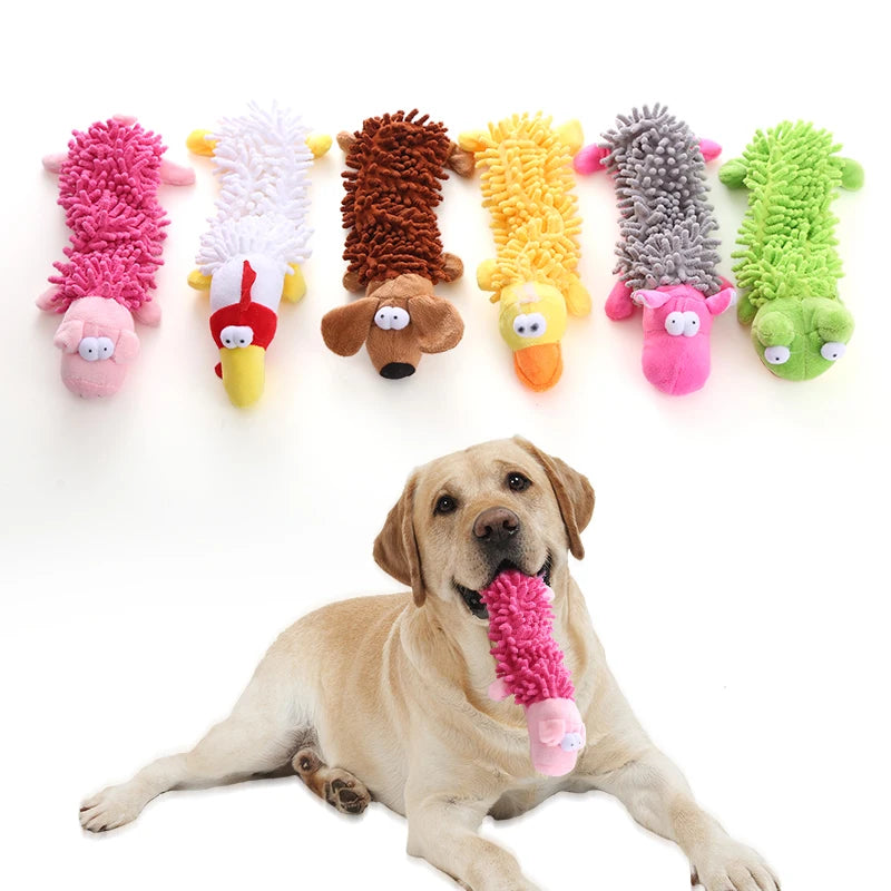 Plush Dog Toy – Squeaky Frog Toy for Chewing & Play