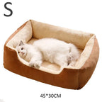 Plush Cat Bed Soft Cushion Pet Bed for Cats & Small Dogs