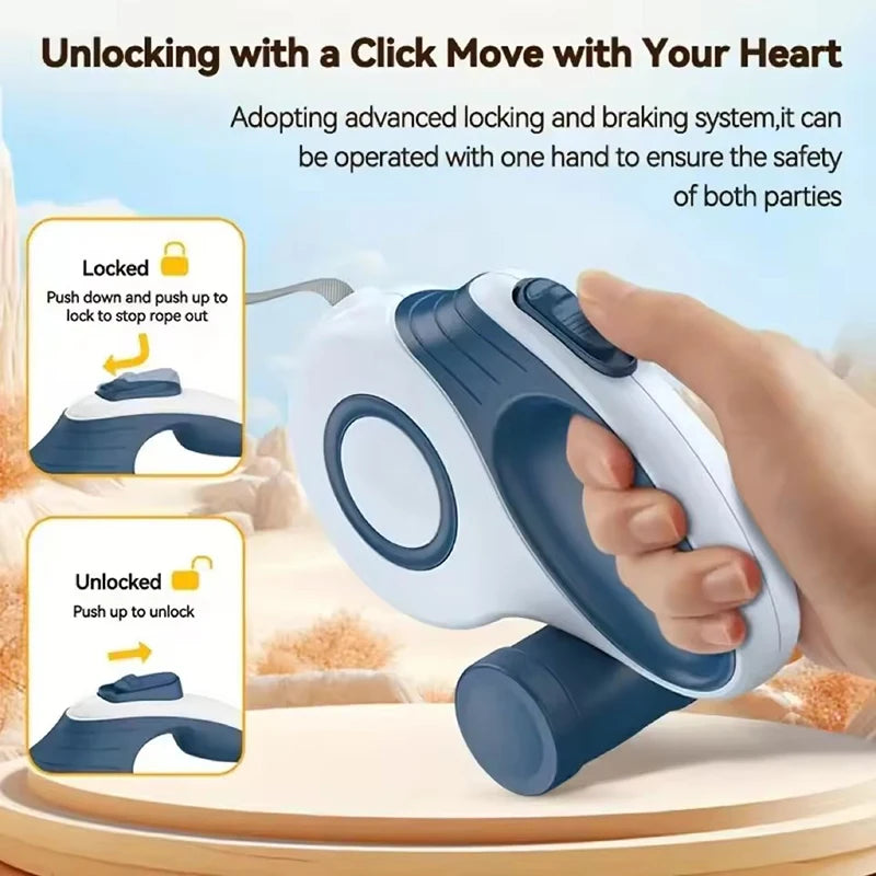 Retractable Dog Leash, Automatic Extendable Lead for Walking