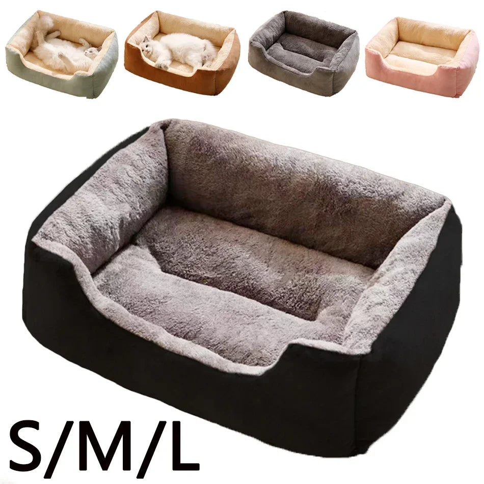 Plush Cat Bed Soft Cushion Pet Bed for Cats & Small Dogs