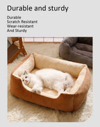 Plush Cat Bed Soft Cushion Pet Bed for Cats & Small Dogs