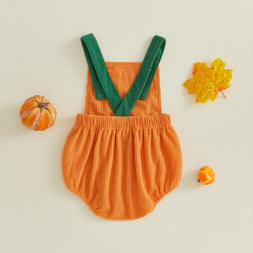 0-18M Newborn Infant Baby Boy Girl Halloween Romper Embroidered Sleeveless Overall Bodysuit