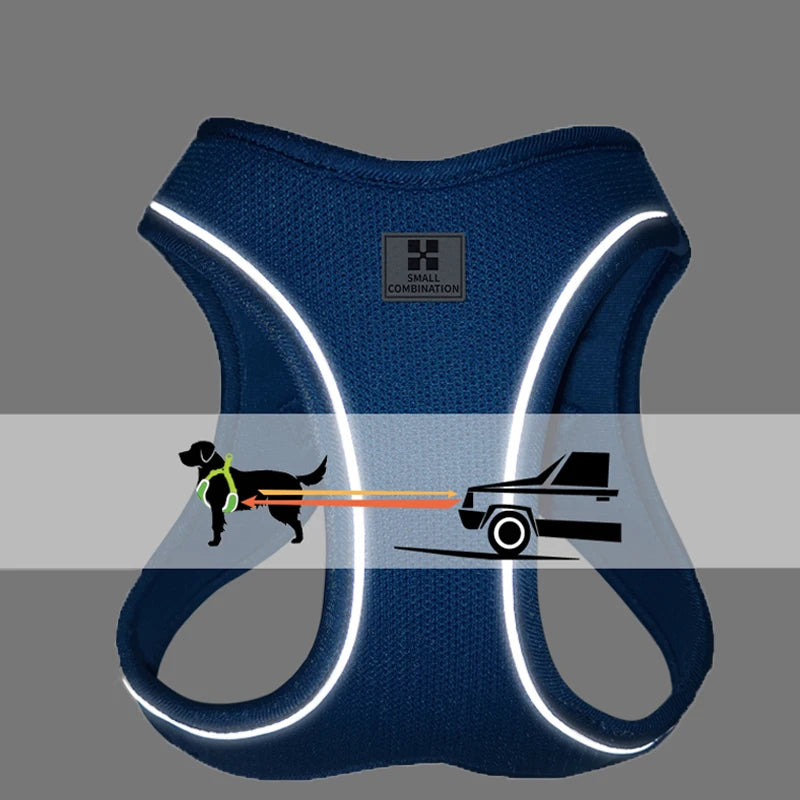 Dog Harness and Leash Set, Adjustable Reflective Puppy Vest