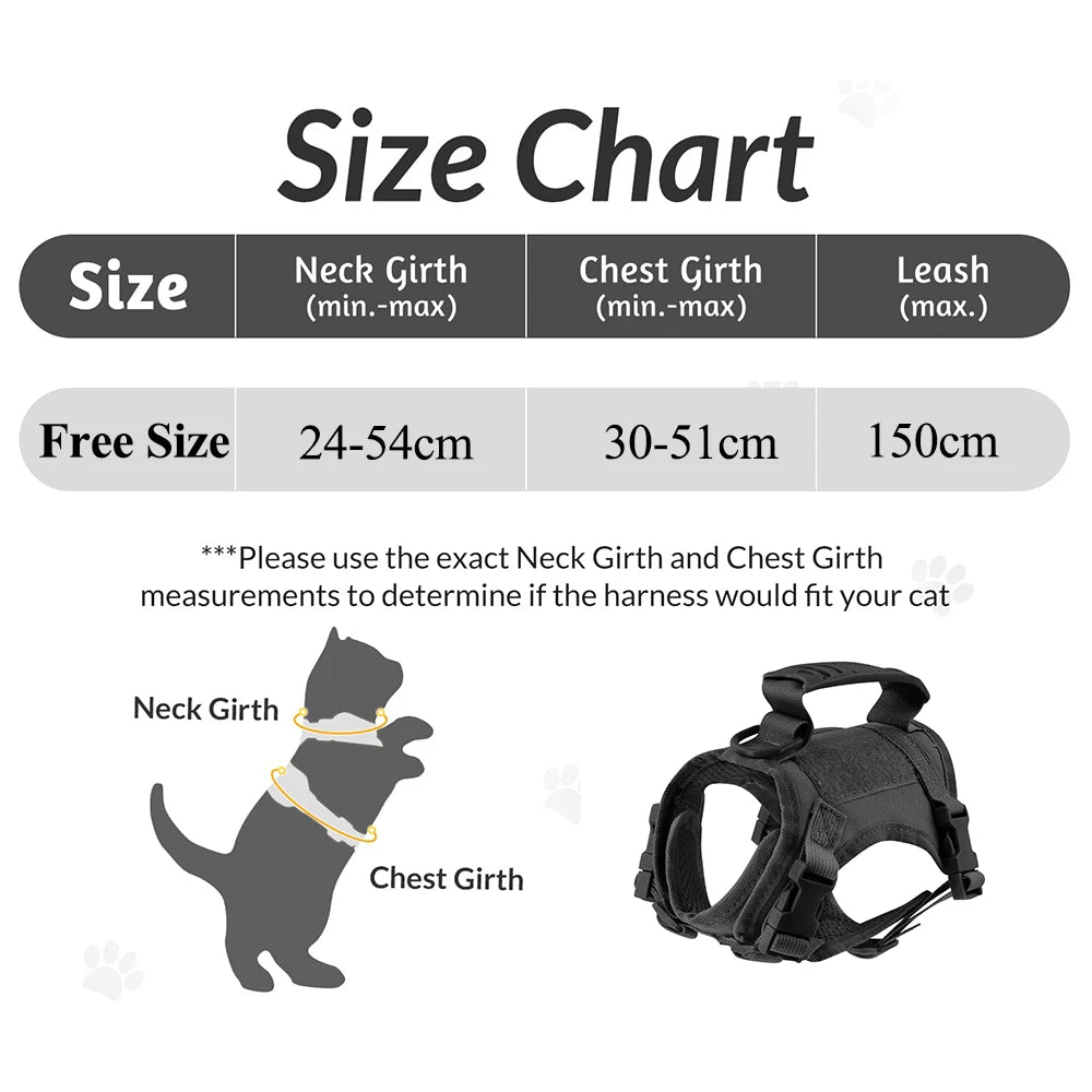 Cat Harness, Adjustable Soft Mesh Vest with Control Handle