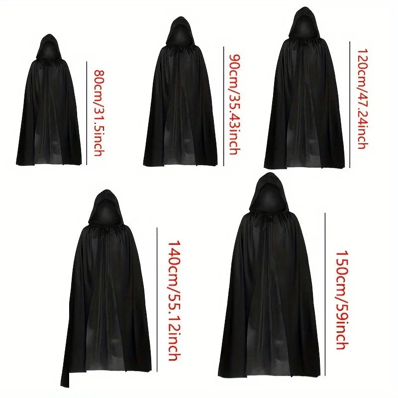 1PC Halloween Party Adult Grim Reaper Black Cloak Festival Costumes Halloween Vampire Wizard Cosplay Costume Props