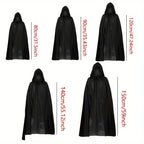 1PC Halloween Party Adult Grim Reaper Black Cloak Festival Costumes Halloween Vampire Wizard Cosplay Costume Props