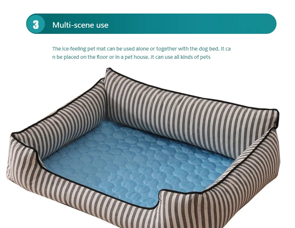Dog Cooling Mat –Cooling Pet Pad for Small & Large Dogs