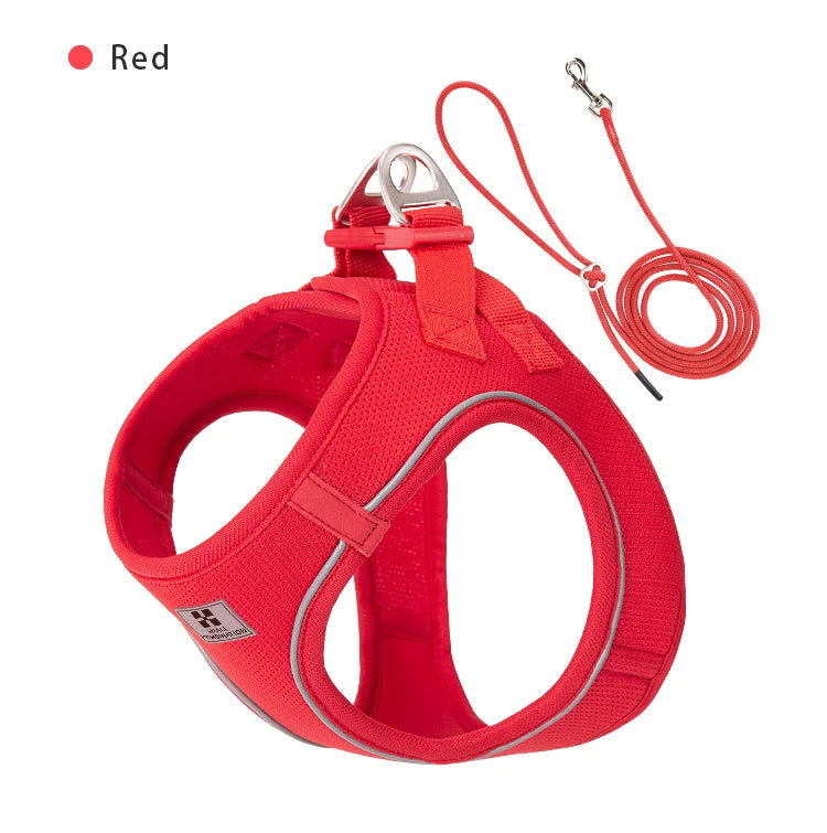 Dog Harness and Leash Set – Adjustable Reflective Puppy Harness
