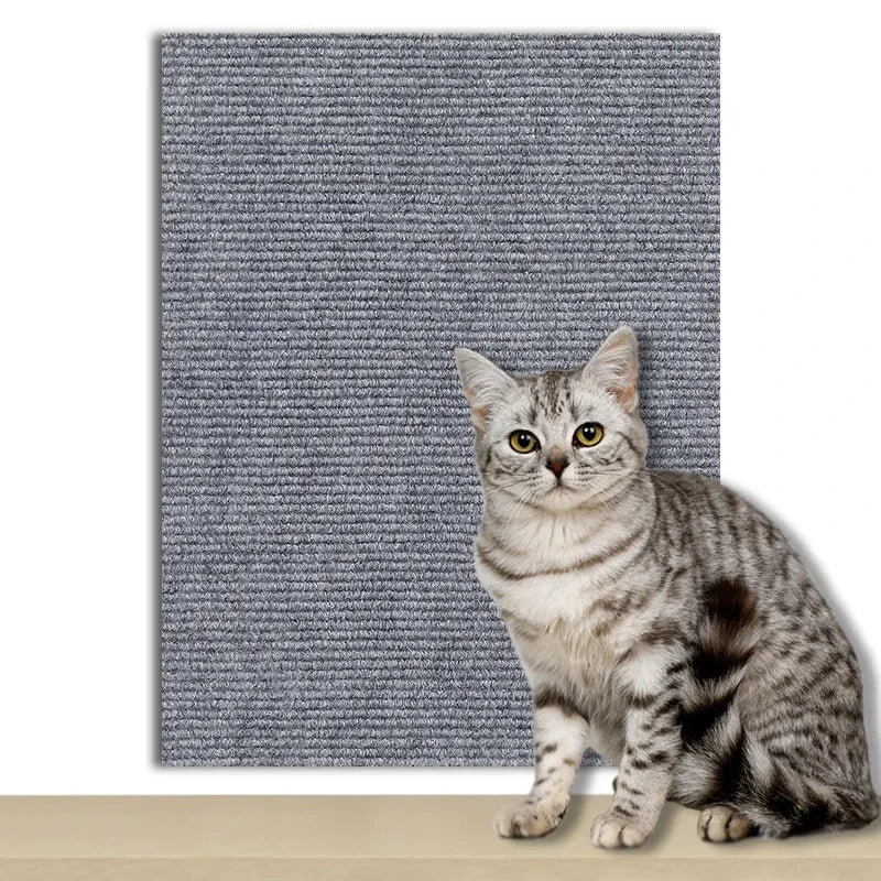 60x200cm Self-adhesive Cat Scratcher Sofa Protector Cats Scratcher Pad Board Protection Trimmable Carpet DIY Cat Scratch Mat