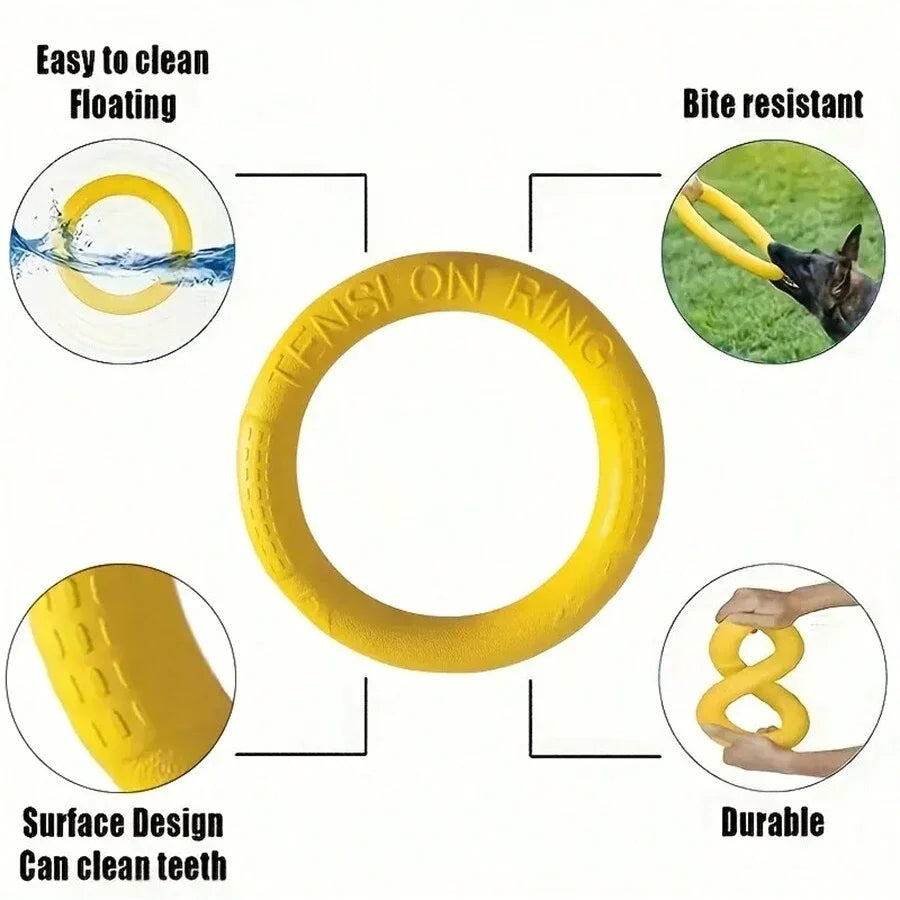 Dog Pull Ring Toy, Interactive EVA Training & Floating Toy