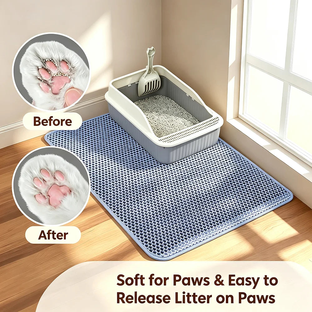 Cat Litter Mat – Double Layer Waterproof Litter Trapper
