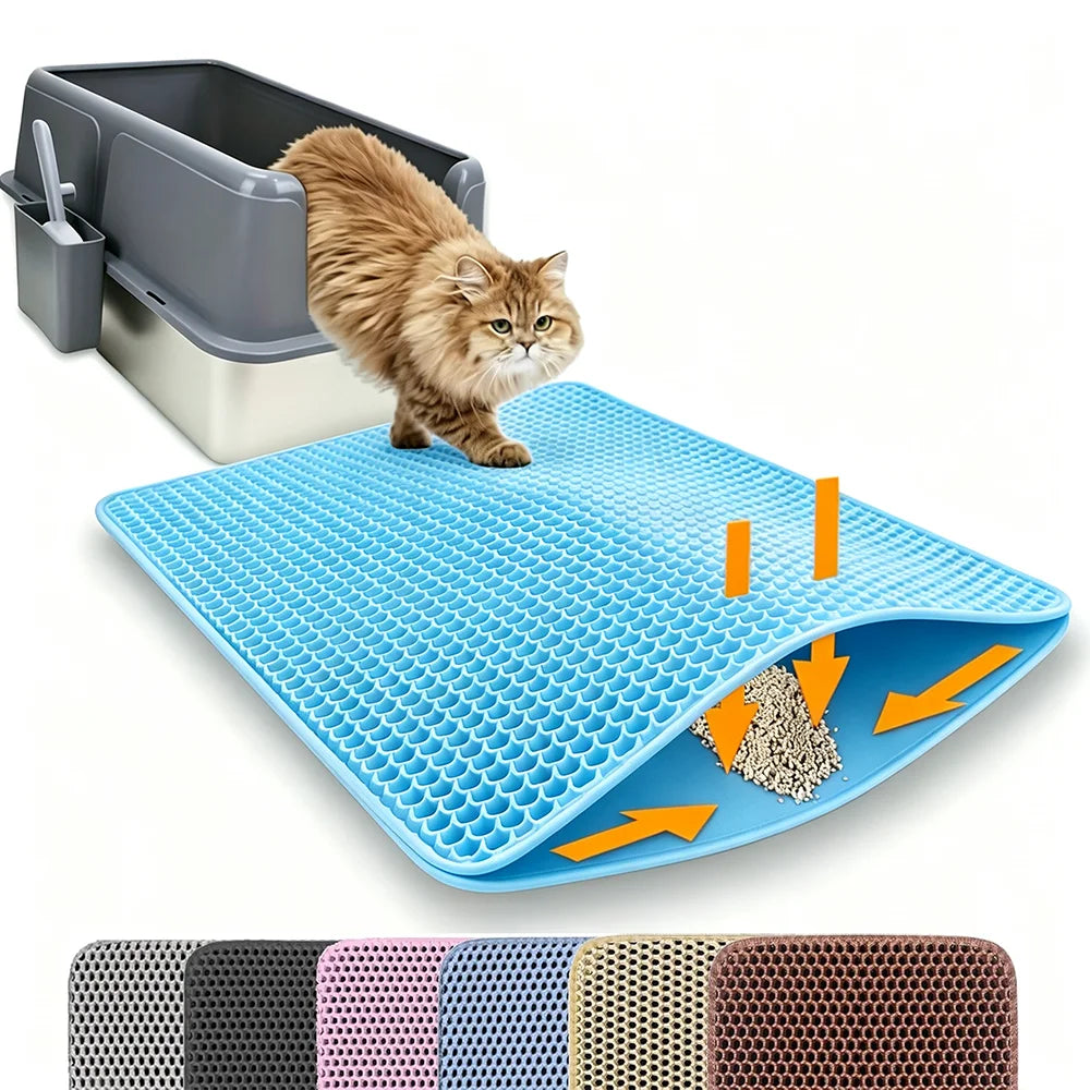 Cat Litter Mat – Double Layer Waterproof Litter Trapper