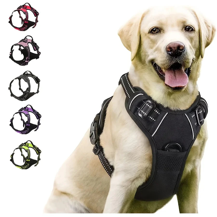 No Pull Dog Harness – Front Clip Reflective Walking Vest