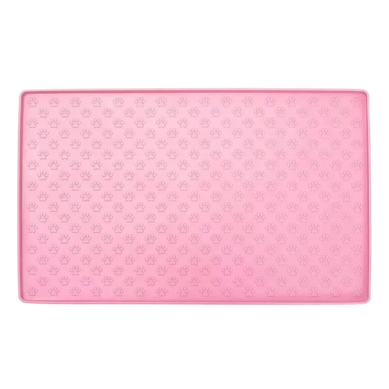 Pet Placemat Cat Dog Drinking Feeding Placemat Feeder Mats Cat Feed Mat Dog Food Bowl Mat Silicone Waterproof Pet Bowl Pad