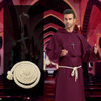 Medieval Monk Robe Friar Costume Cosplay Halloween Grim Reaper Priest Shawl Wizard Outfit Europe America Fantasy for Men