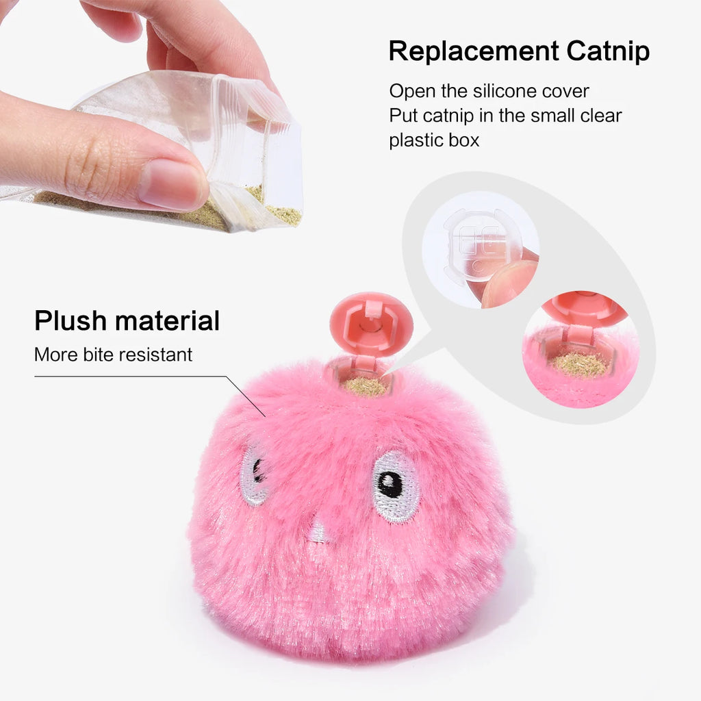 Interactive Cat Toy – Electric Squeaky Ball with Catnip