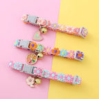 Embroidered Cat Collar with Bell – Breakaway Safety Buckle