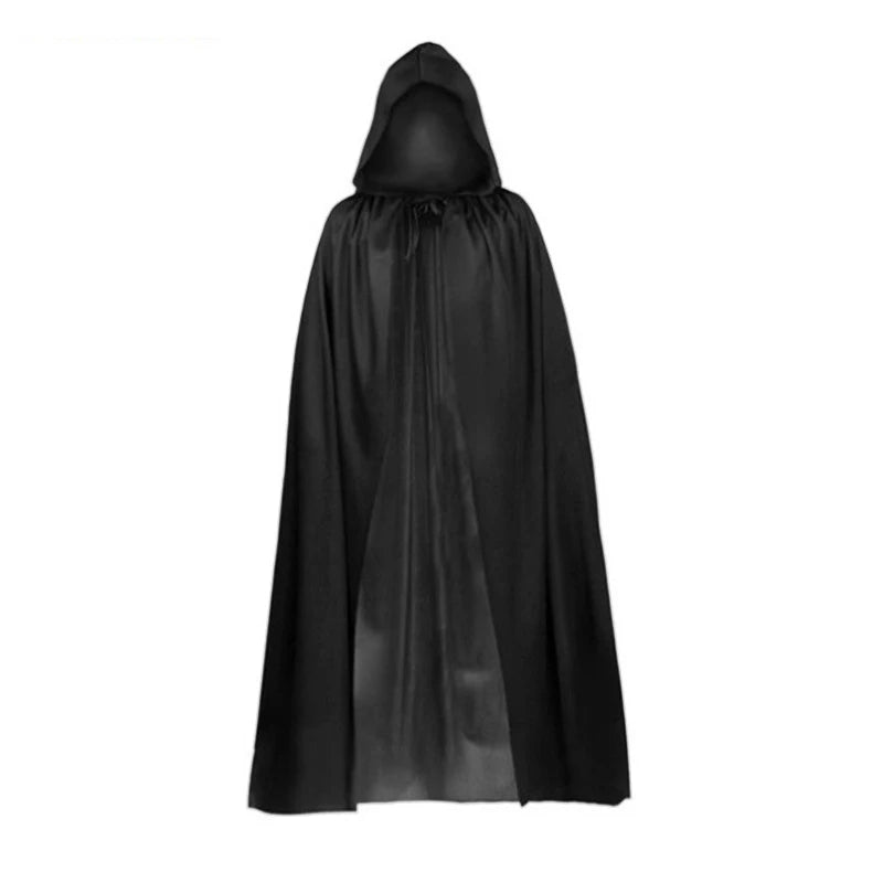 Sheer Cape Robe Men Halloween Clubwear Man Grim Reaper Death Vampire Ghost Wizard Ultra Thin Cloak Stage Costume