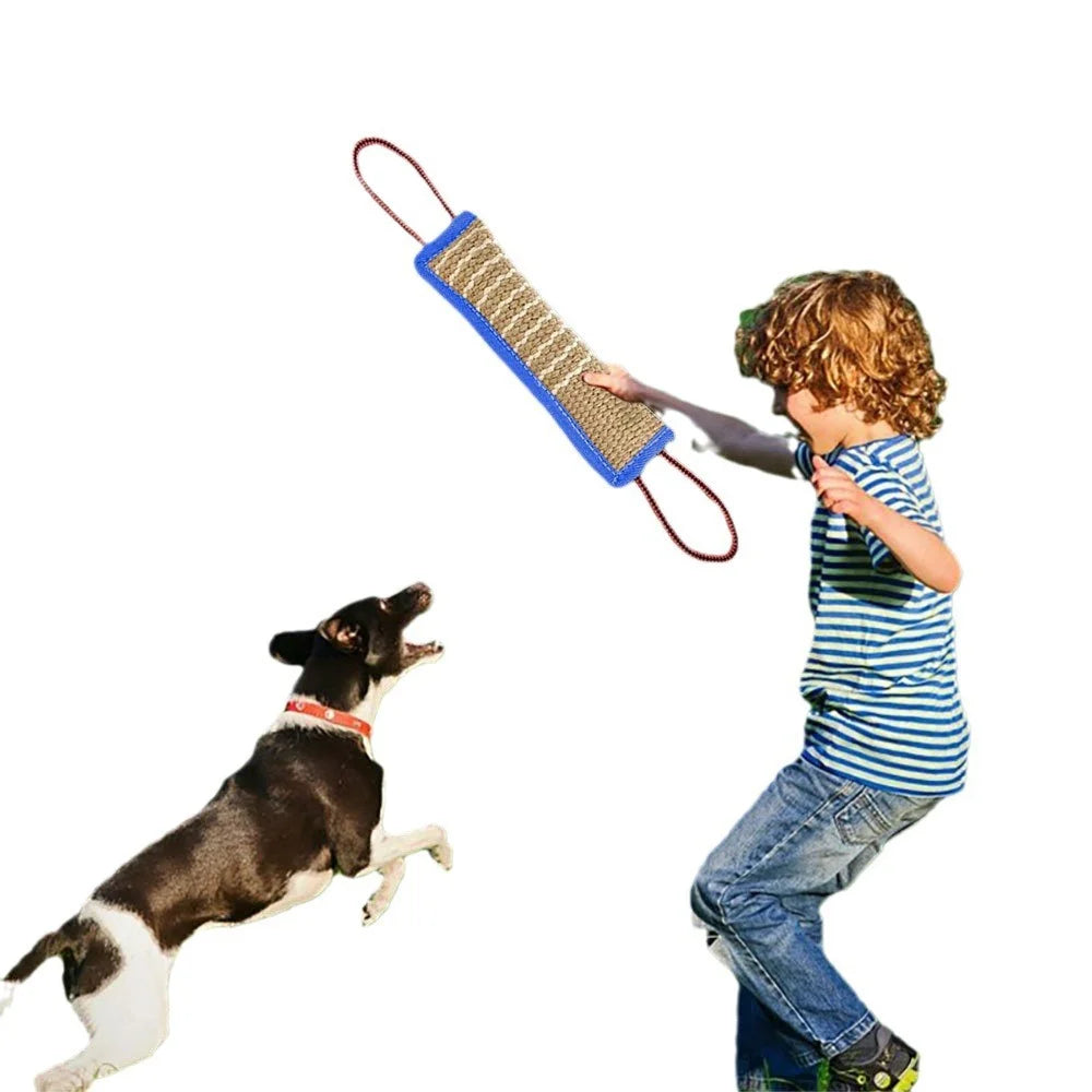 Dog Tug Toy – Jute Chew & Training Toy with Handles
