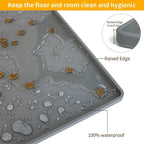 Pet Placemat Cat Dog Drinking Feeding Placemat Feeder Mats Cat Feed Mat Dog Food Bowl Mat Silicone Waterproof Pet Bowl Pad