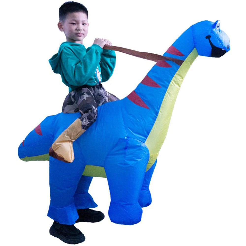 Halloween Dinosaur Inflatable Clothing Children's Day Birthday Party Long Necked Dragon Riding Animals Cartoon Doll Costume