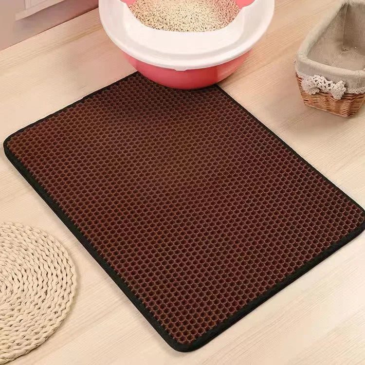 Cat Litter Mat – Double Layer Waterproof Litter Box Mat