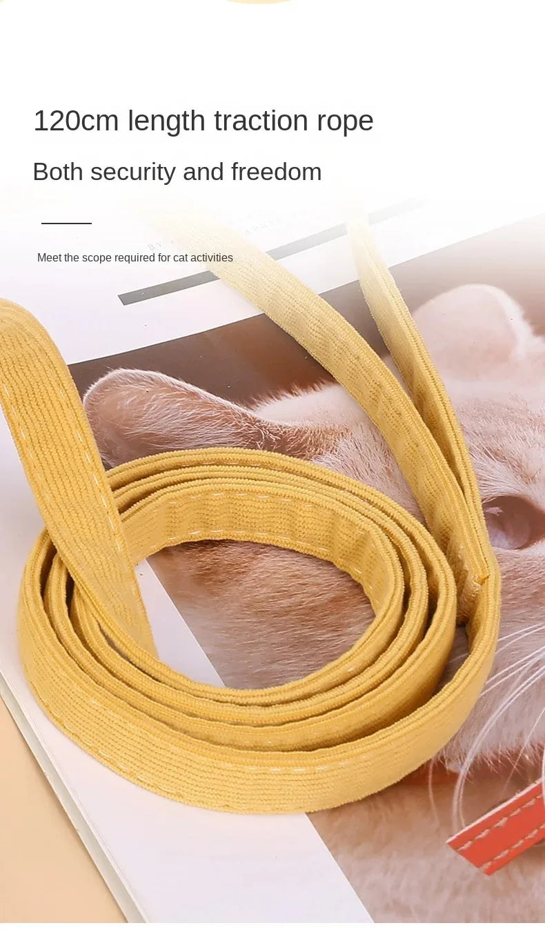 Cat Harness and Leash Set, Adjustable Walking Vest for Cats