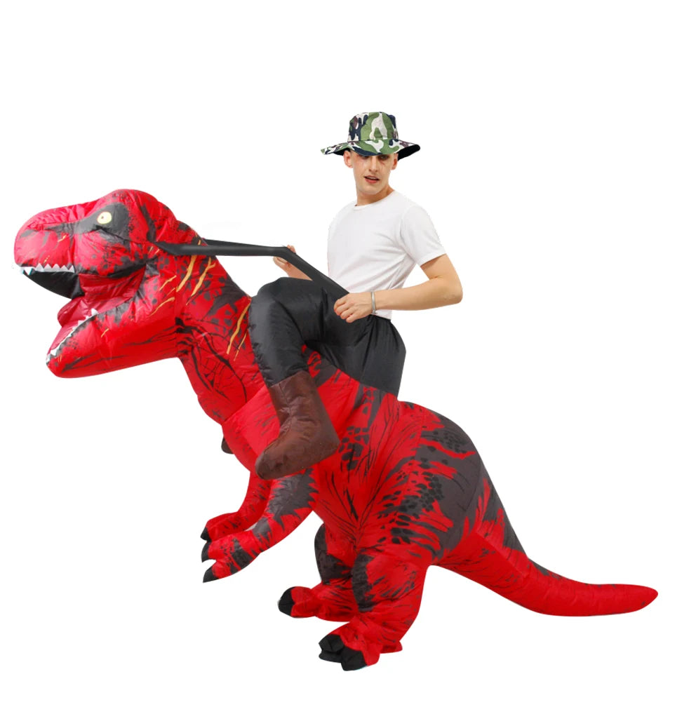 Cosplay T-REX Dinosaur Inflatable Costume Party Costumes Fancy Mascot Anime Halloween Costume For Adult Kids Dino Cartoon
